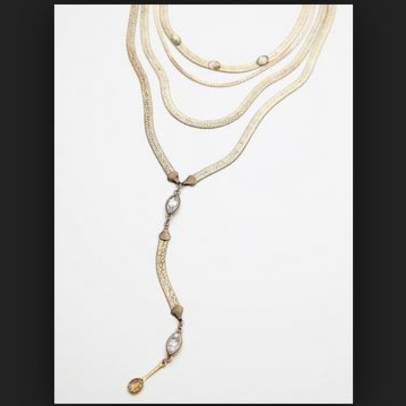 Free People Jewelry - NEW Free People Gold Opal chain layered necklace